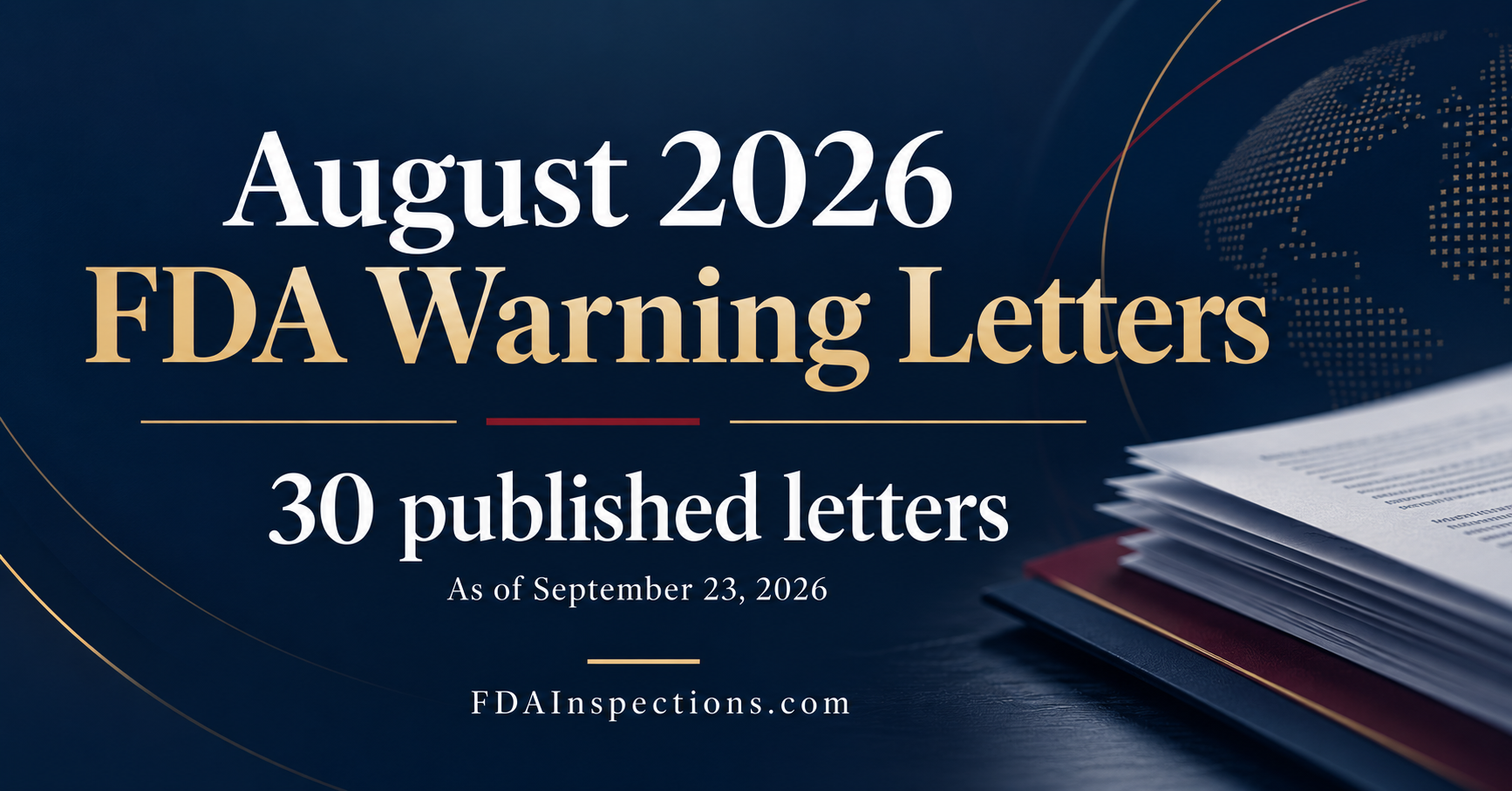August 2026 FDA Warning Letters